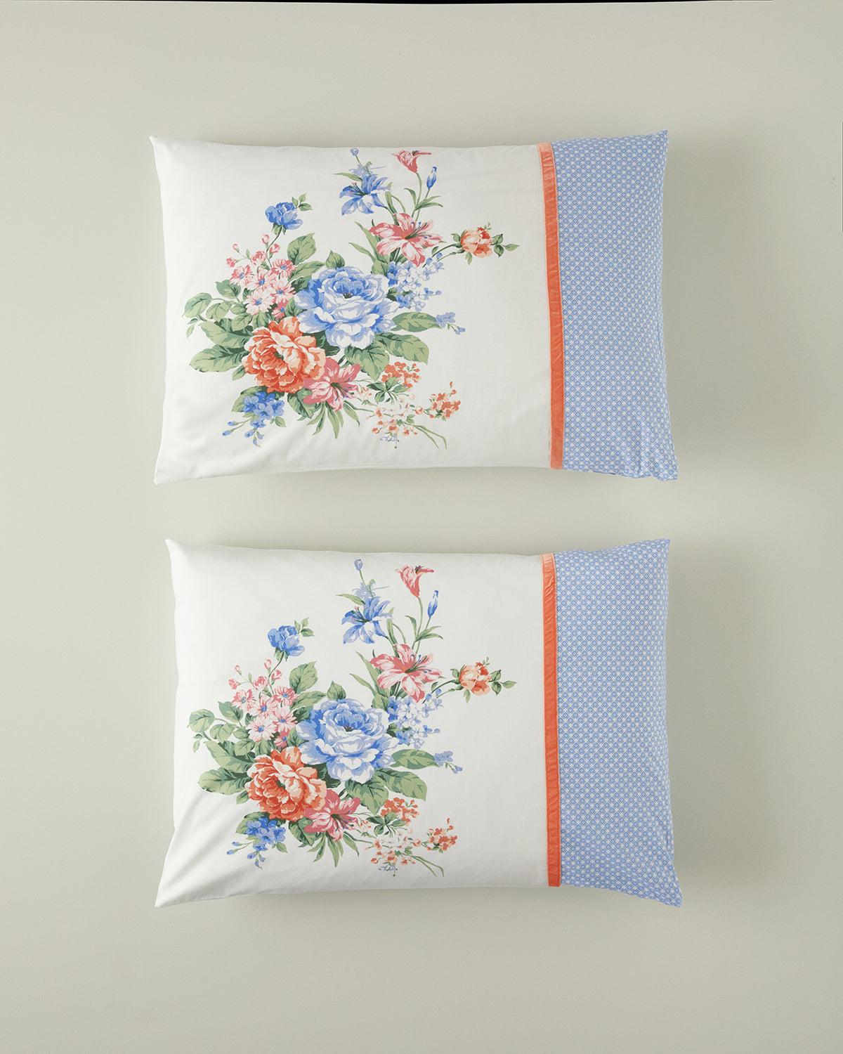 Cotton 2 pcs Pillow Case 50x70 cm Blue
