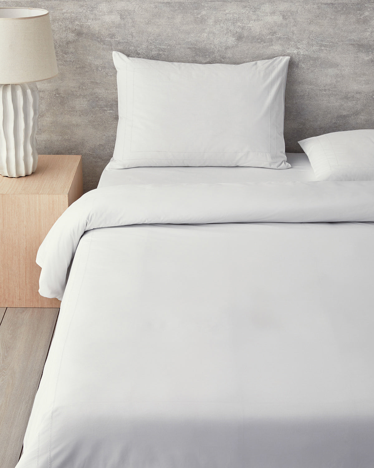 Ajouré Percale Double Size Duvet Cover Set 200x220 cm White