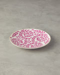 Carnival Floral Bone Porcelain Cake Plate 20 cm Fuchsia - White