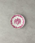 Carnival Tree Bone Porcelain Cake Plate 20 cm Fuchsia - White