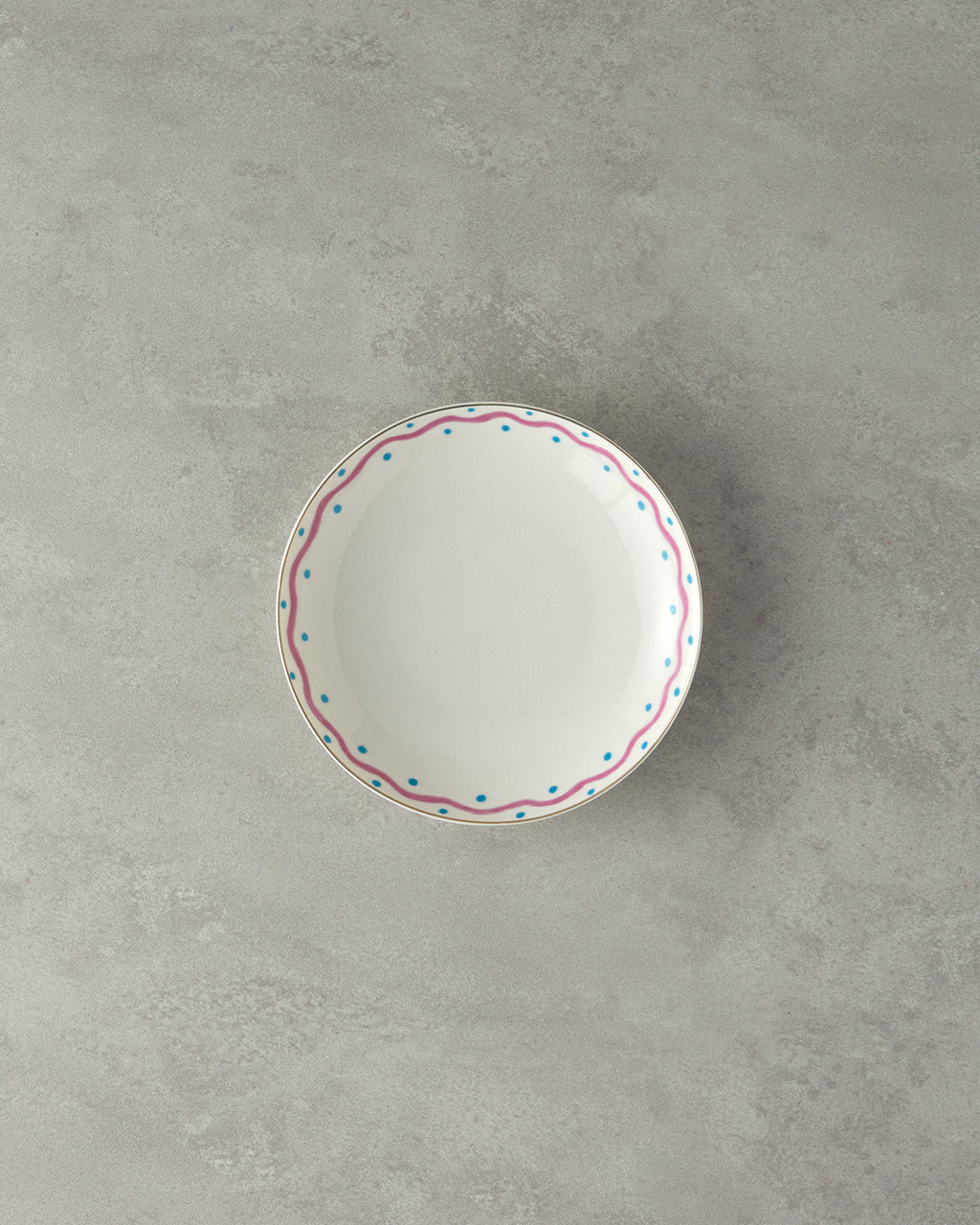 Bone Porcelain Deep Plate 20 cm Fuchsia - Blue
