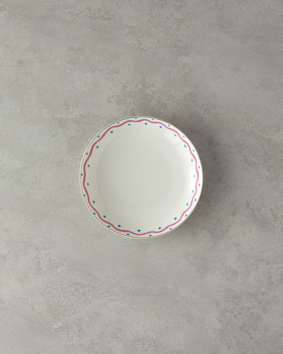 Bone Porcelain Deep Plate 20 cm Fuchsia - Blue