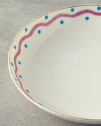 Bone Porcelain Deep Plate 20 cm Fuchsia - Blue (view 2)