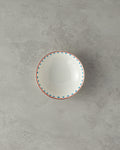 Orange Carny Bone Porcelain Bowl 15 cm Orange - Blue