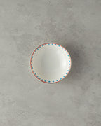 Orange Carny Bone Porcelain Bowl 15 cm Orange - Blue