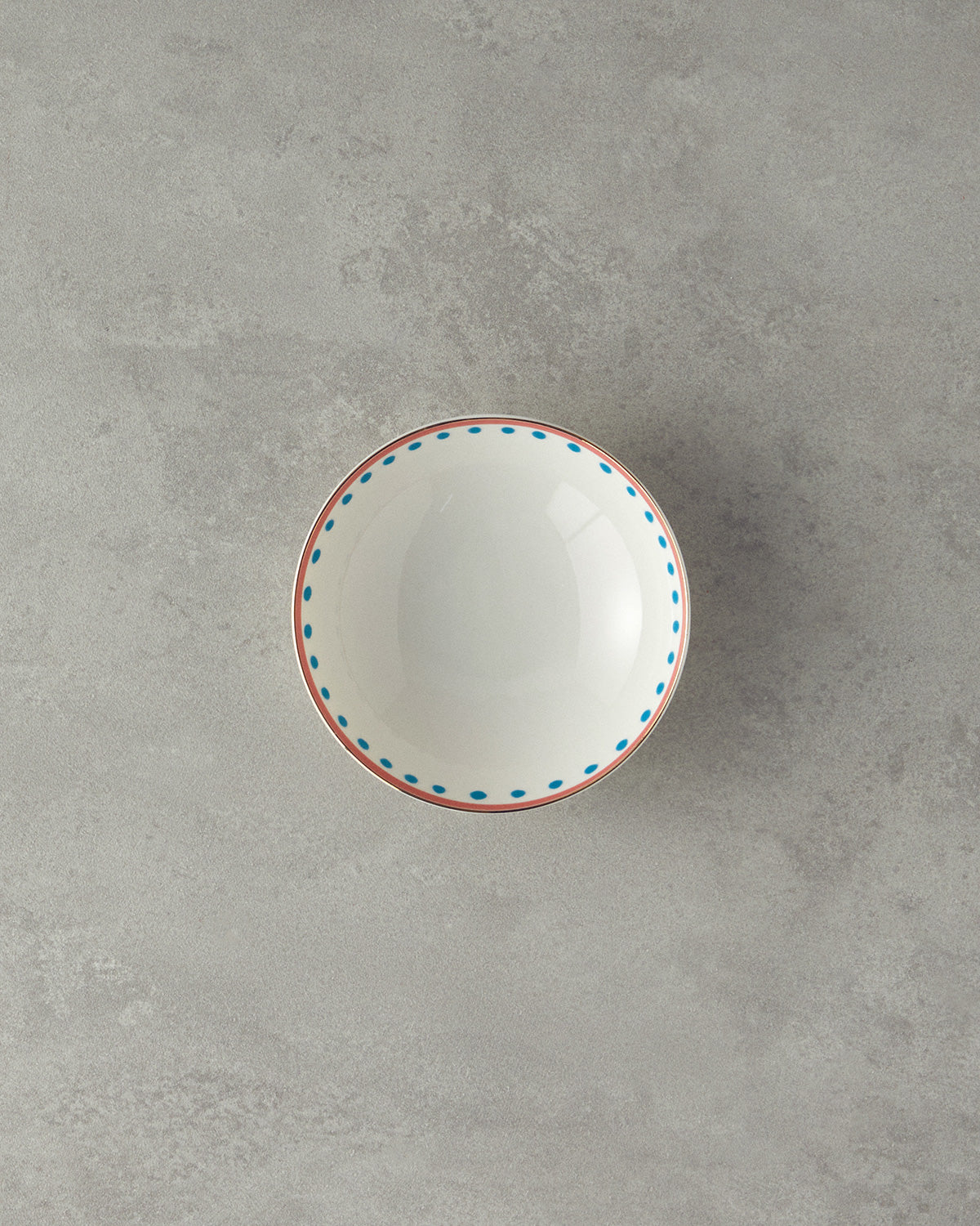 Orange Carny Bone Porcelain Bowl 15 cm Orange - Blue