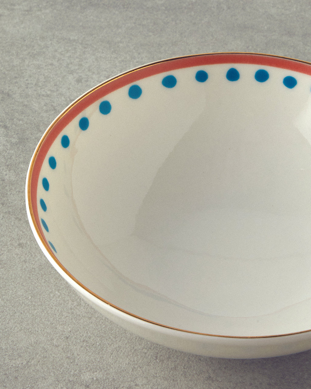 Orange Carny Bone Porcelain Bowl 15 cm Orange - Blue (view 2)