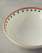 Orange Carny Bone Porcelain Bowl 15 cm Orange - Blue (view 2)
