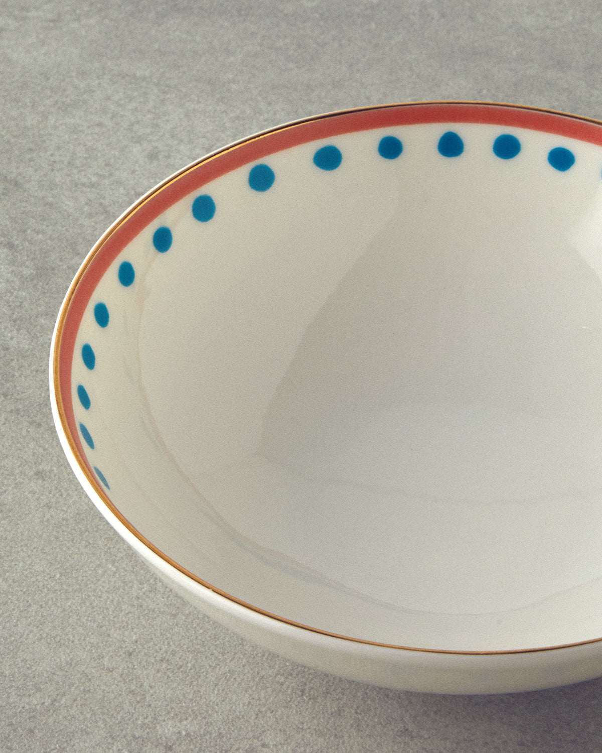 Orange Carny Bone Porcelain Bowl 15 cm Orange - Blue (view 2)