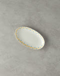 Bone Porcelain Rectangular Plate 25 cm Blue - Yellow