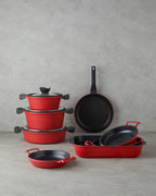 Prime Red Love Cast Aluminum Flat Pot 26 cm Red (view 5)