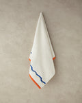 Cotton Embroidered Face Towel 50x80 cm Ecru