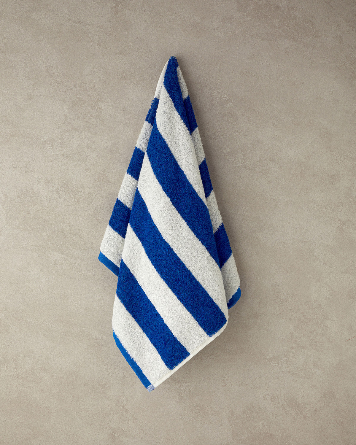 Funny Lines Cotton with Dyed Thread Face Towel 50x80 cm - Ecru - Navy Blue