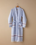 Bony Regenerated Bath Wrap Bathrobe Standard Navy Blue - Orange