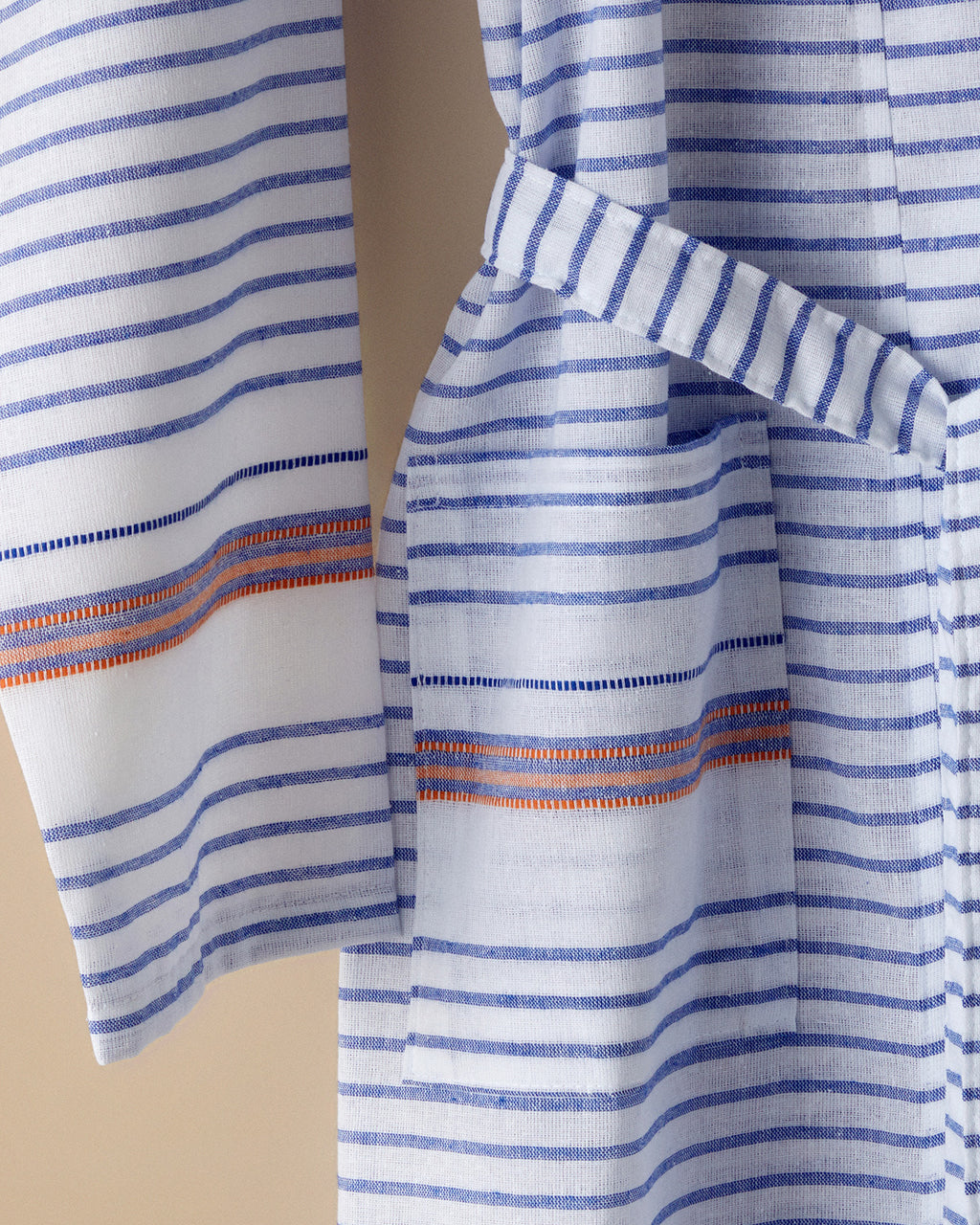Bony Regenerated Bath Wrap Bathrobe Standard Navy Blue - Orange (view 3)