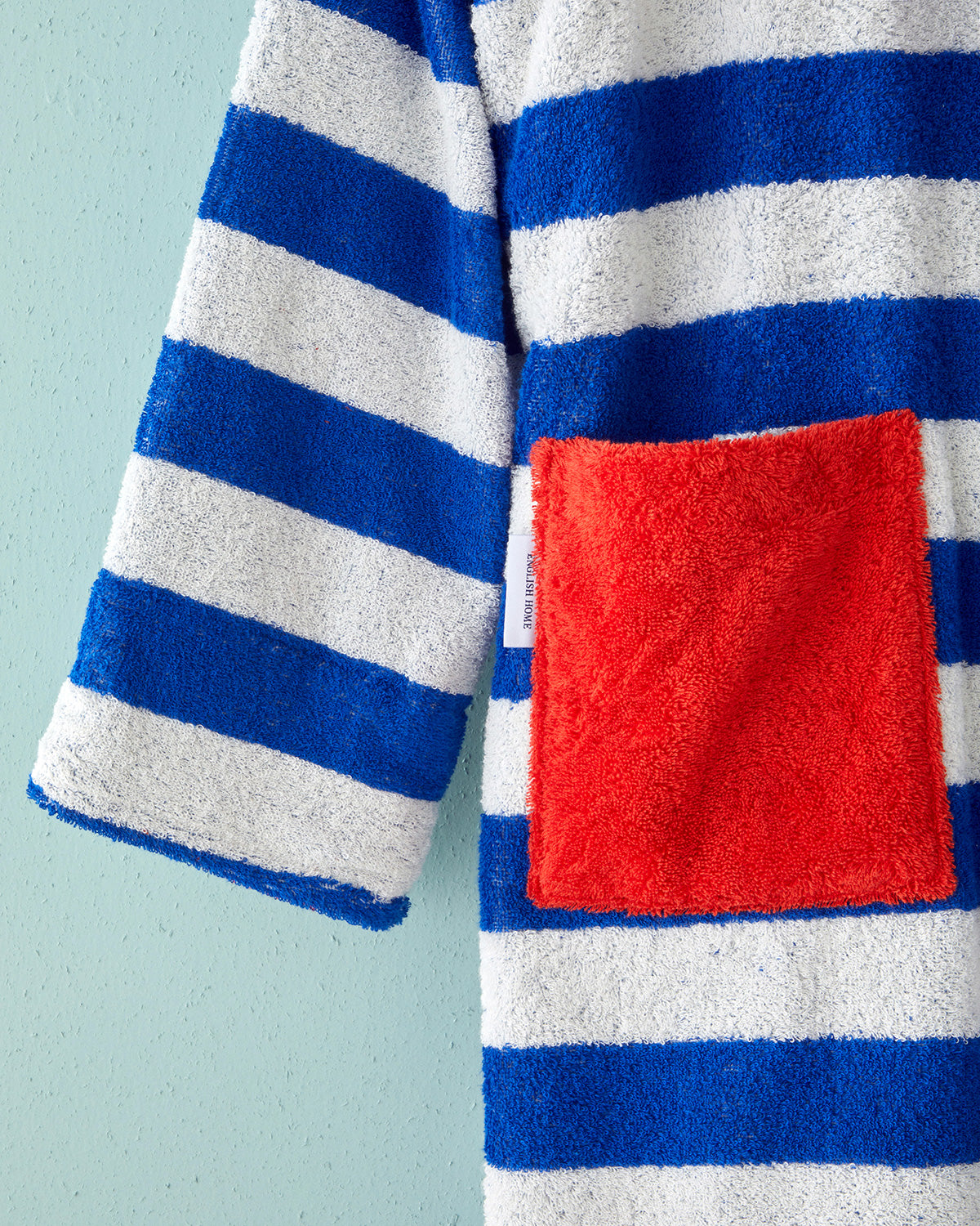 Funny Lines Cotton with Dyed Thread Bathrobe - Ecru - Red - S-M (view 3)