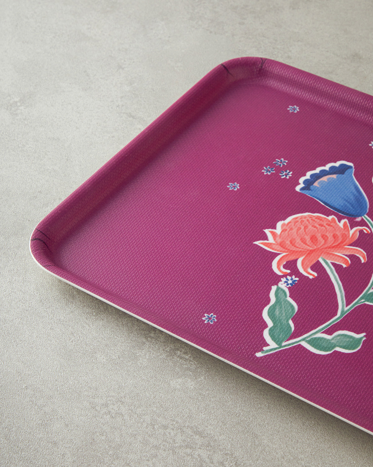 Melamine Anti-slip Tray 27x36 cm Fuchsia (view 2)