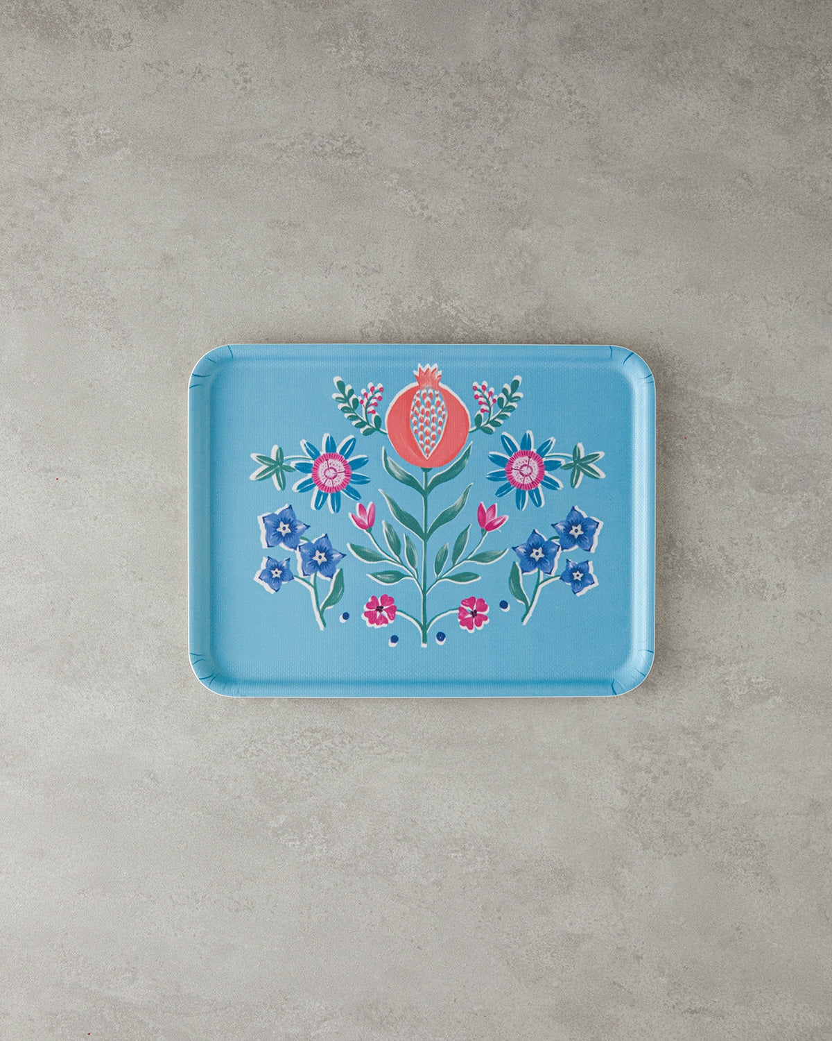 Melamine Anti-slip Tray 27x36 cm Blue