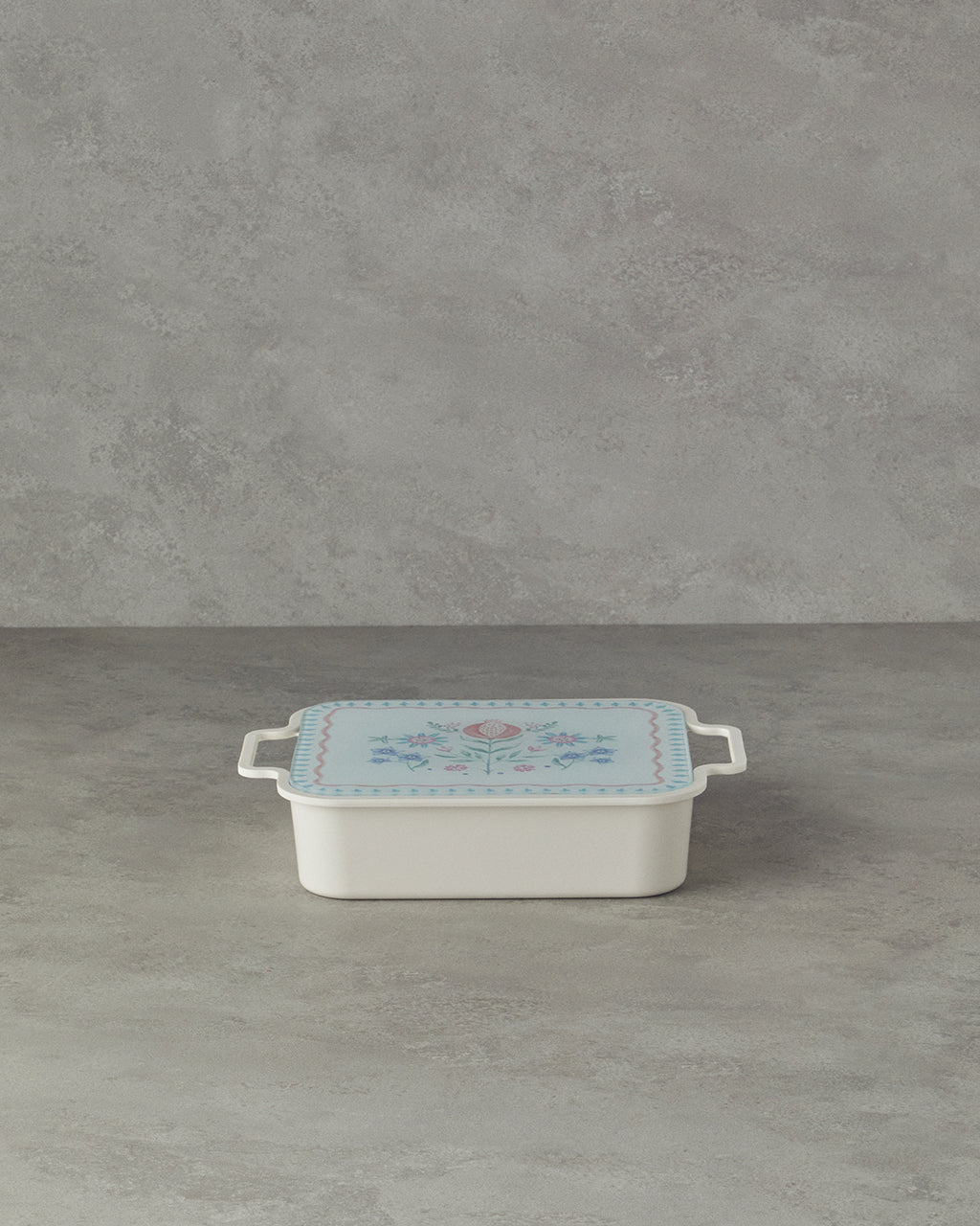 Alysa Melamine with Glass Cover (4-piece) Breakfast Container 30x21 cm Colored