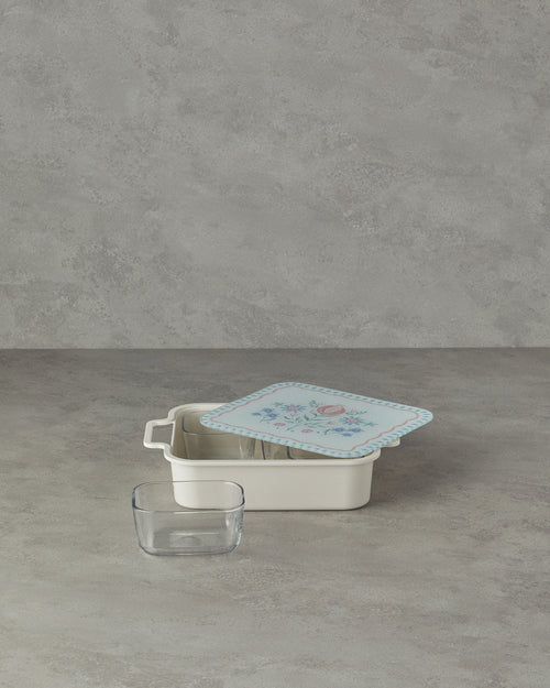 Alysa Melamine with Glass Cover (4-piece) Breakfast Container 30x21 cm Colored (view 2)