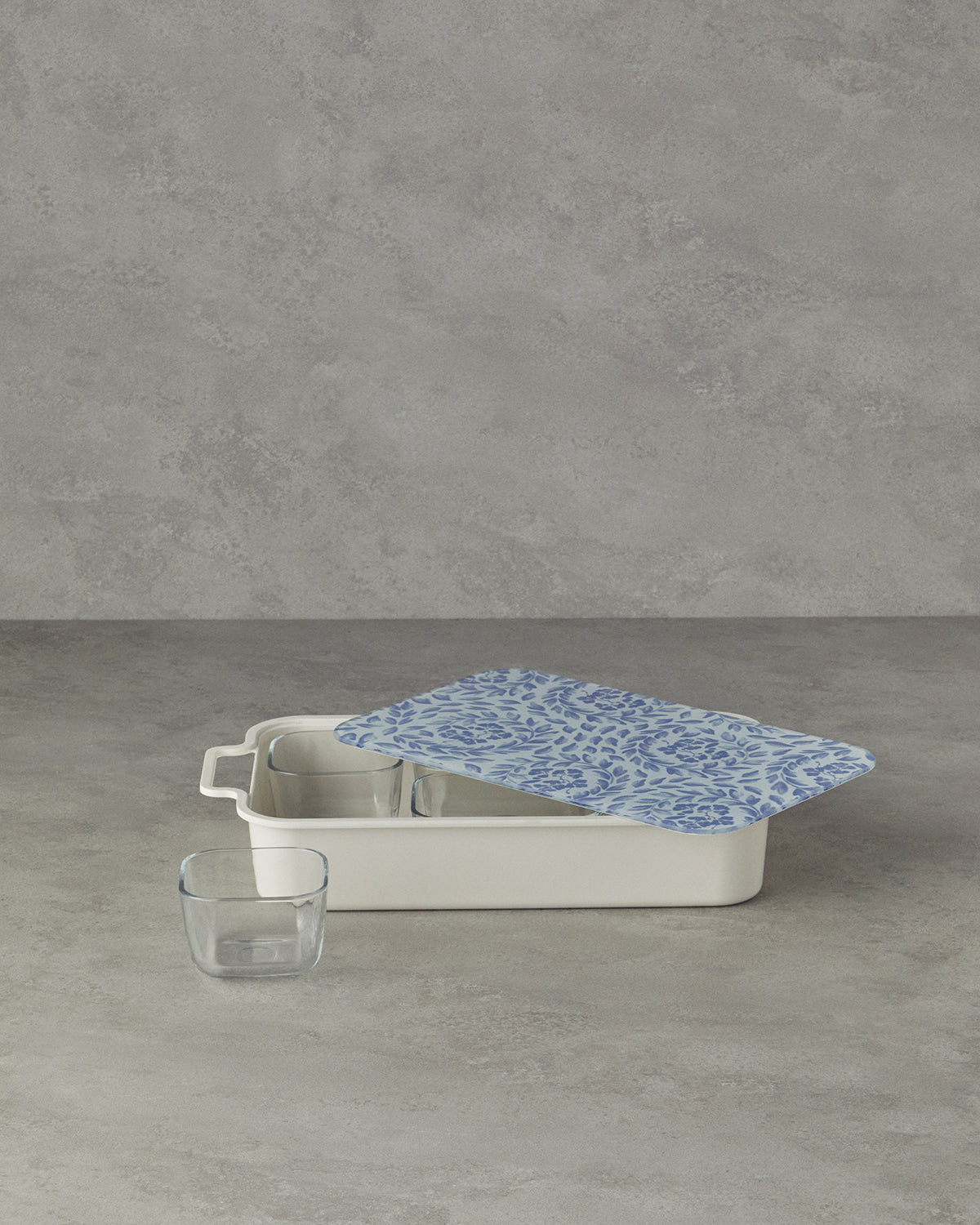 Nikole Melamine with Glass Cover (6-piece) Breakfast Container 39x21 cm Colored (view 2)