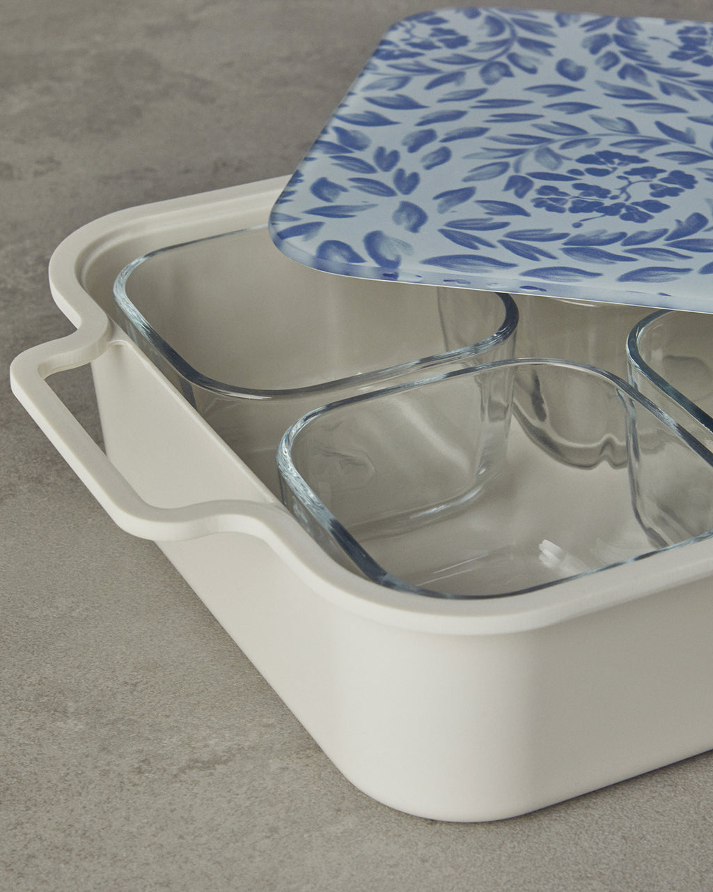 Nikole Melamine with Glass Cover (6-piece) Breakfast Container 39x21 cm Colored (view 3)