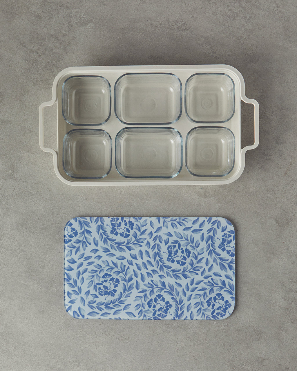 Nikole Melamine with Glass Cover (6-piece) Breakfast Container 39x21 cm Colored (view 4)