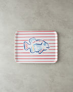 Melamine Anti-slip Tray 27x36 cm Red