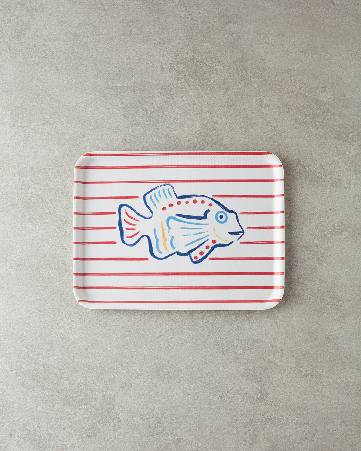 Melamine Anti-slip Tray 27x36 cm Red