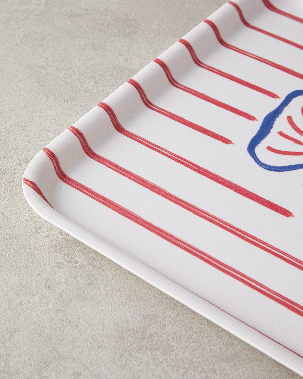 Melamine Anti-slip Tray 27x36 cm Red (view 3)