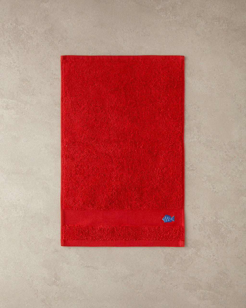Nemo Cotton Embroidered Hand Towel 30x45 cm - Red