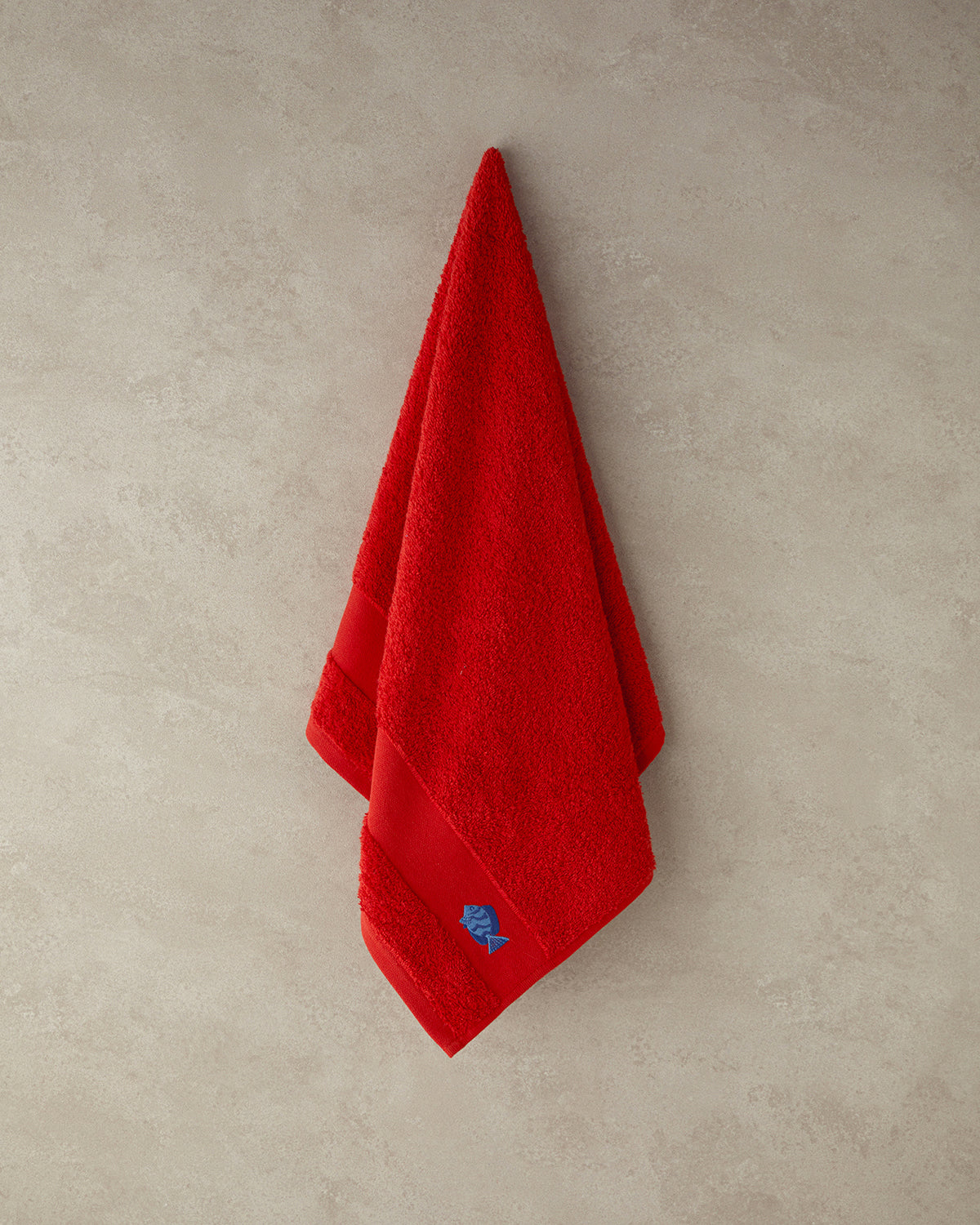 Nemo Cotton Embroidered Face Towel 50x80 cm - Red