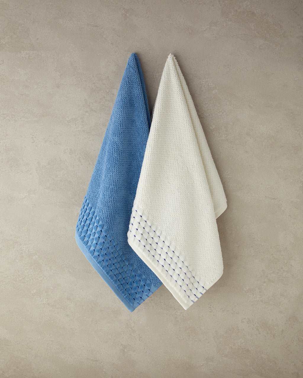 Cotton Face Towel 50x80 cm Blue (view 3)