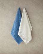 Cotton Face Towel 50x80 cm Blue (view 3)