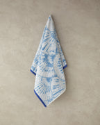 Sea Shell Cotton Face Towel 50x80 cm Blue