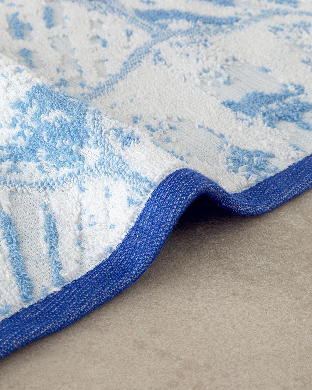 Sea Shell Cotton Face Towel 50x80 cm Blue (view 2)