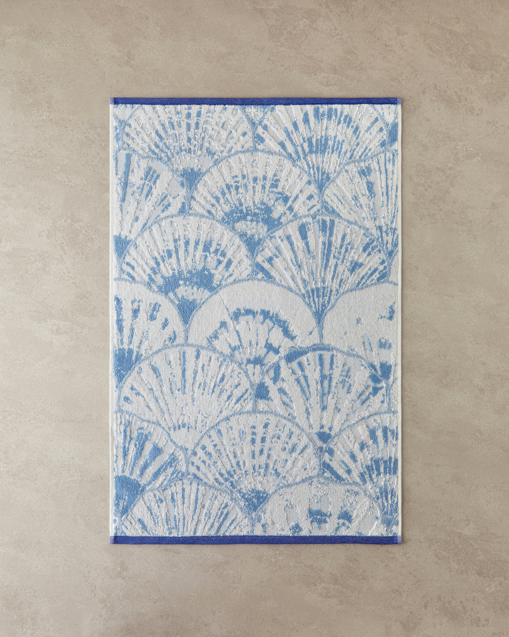 Sea Shell Cotton Face Towel 50x80 cm Blue (view 3)