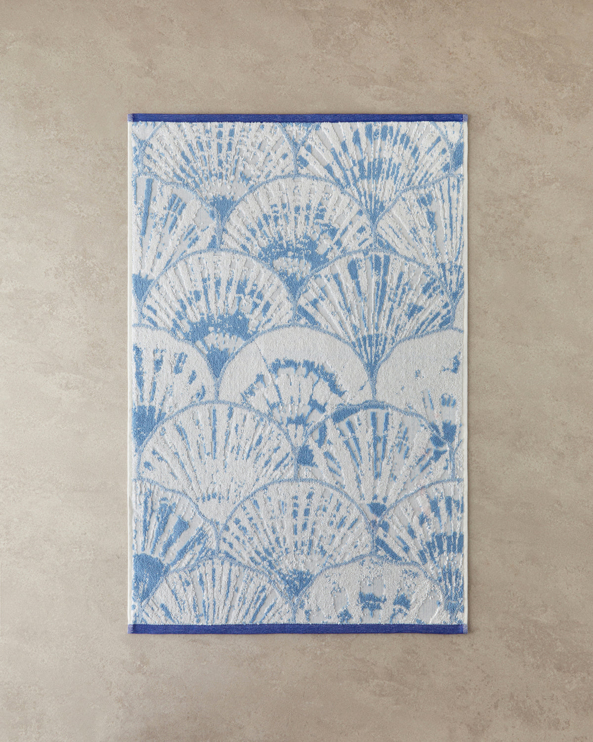 Sea Shell Cotton Face Towel 50x80 cm Blue (view 3)