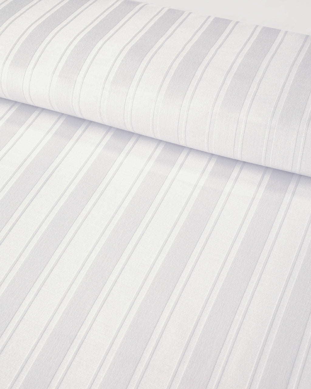 Lior Striped Cotton Satin Double Size Duvet Cover Set 200x220 cm White (view 3)