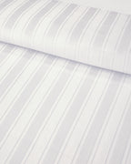 Lior Striped Cotton Satin Double Size Duvet Cover Set 200x220 cm White (view 3)