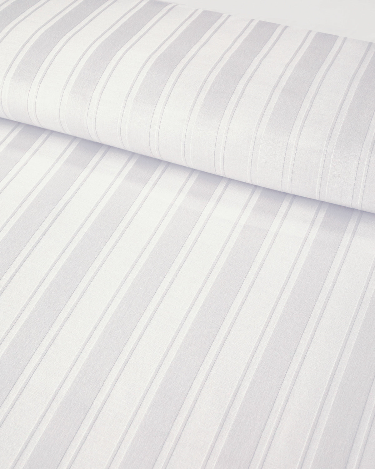 Lior Striped Cotton Satin Double Size Duvet Cover Set 200x220 cm White (view 3)