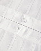Lior Striped Cotton Satin Double Size Duvet Cover Set 200x220 cm White (view 5)