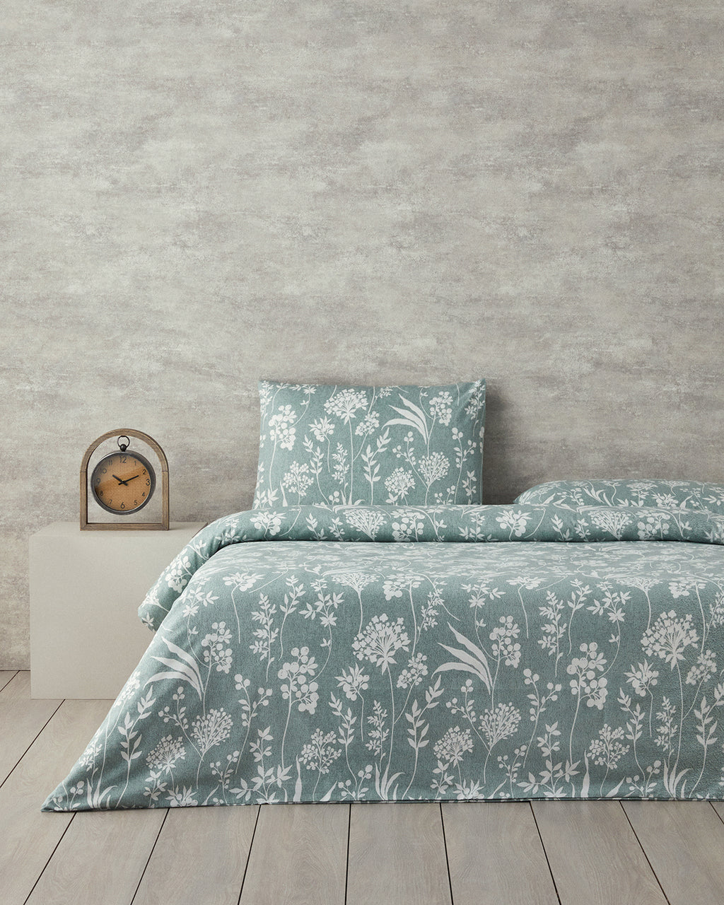 Spring Leaves Crêpe Duvet Cover Set Green - Double 200x220 cm