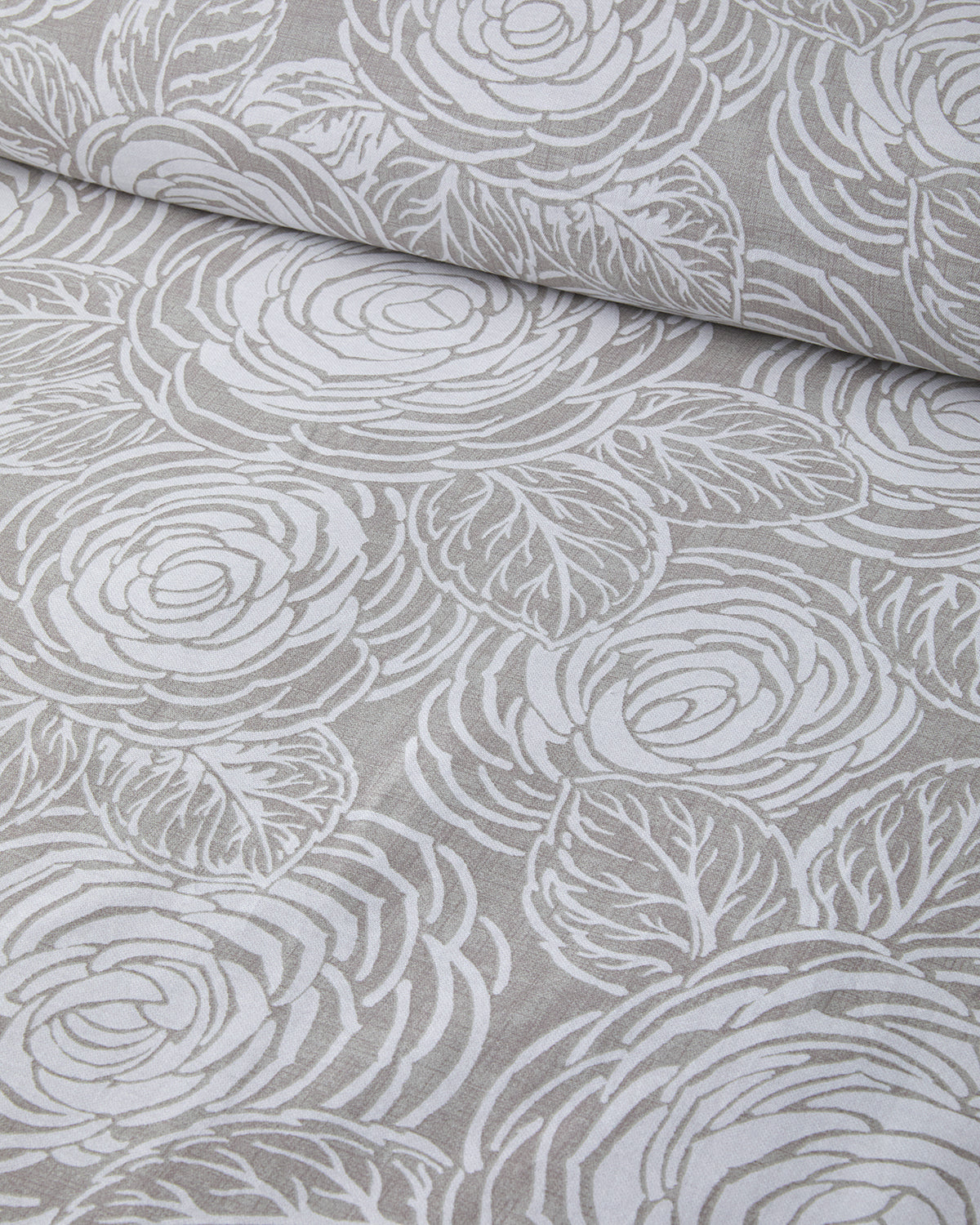 Shabby Rose Crêpe King Size Duvet Cover Set 240x220 cm Stone Colored (view 3)