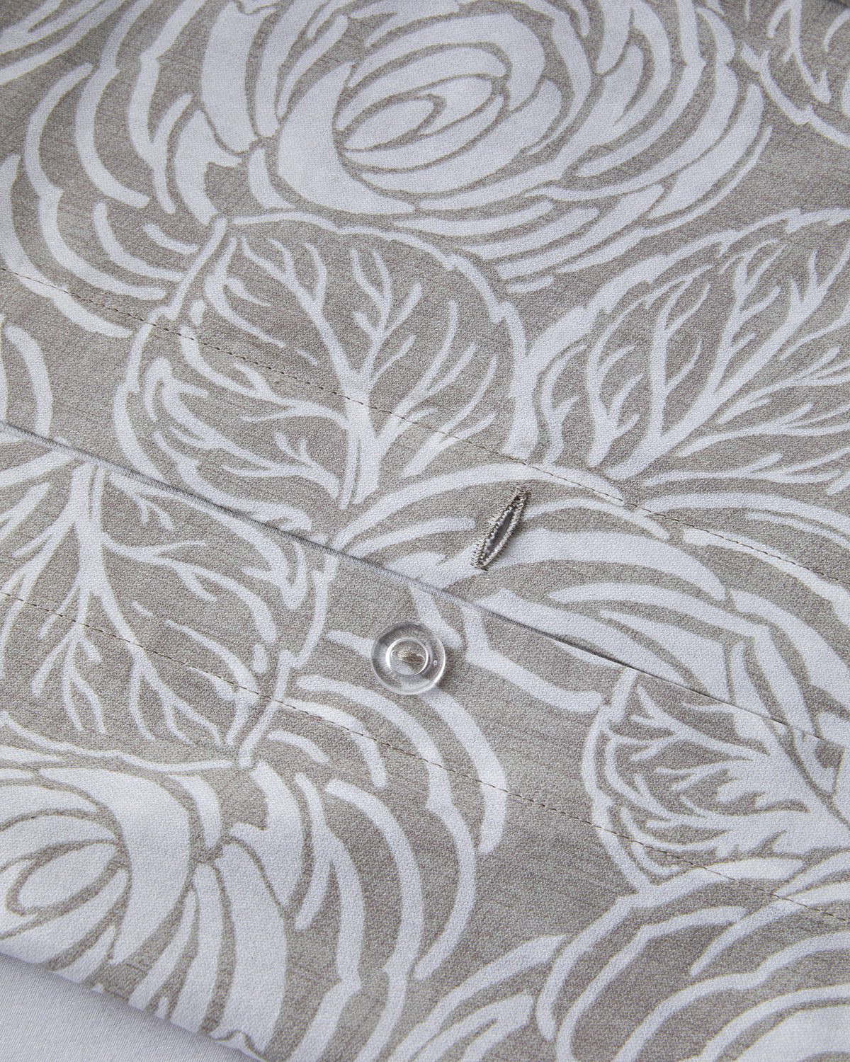Shabby Rose Crêpe King Size Duvet Cover Set 240x220 cm Stone Colored (view 5)