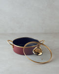 Copenhagen Enamel Non-Stick Overcast Pot 24 cm Maroon