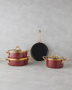 Copenhagen Enamel Non-stick Griddle 26 cm Maroon (view 4)