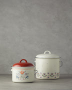 Carnival Time Enamel Copper Pot 16 cm Pink - White (view 4)