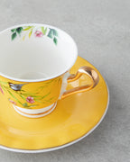 Vanilla Mood New Bone China 12 Pieces 6 Servings Coffee Cup Set 90 ml Yellow (view 4)