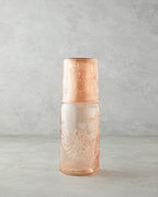 Flowery Glass Bedside Jug 1200 ml + 400 ml - Powder